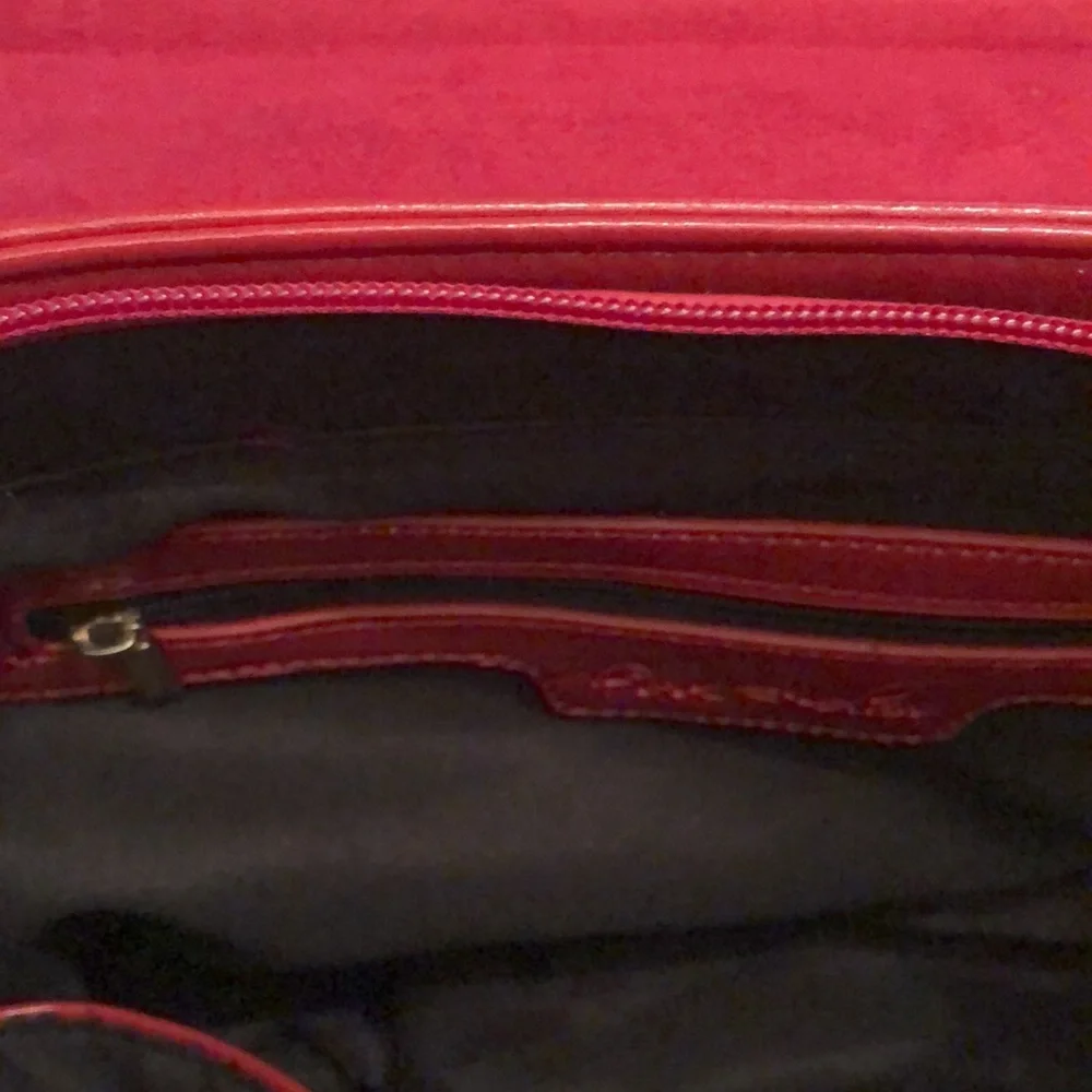 Pink Haley Red Faux Leather Satchel Bag Purse Crossbody Black Heart